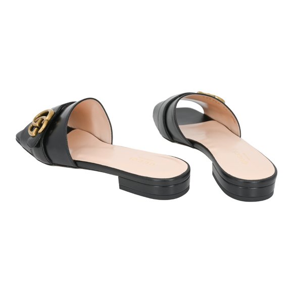 Gucci 626742 GG Marmont Leather Slide Sandals - Picture 3 of 14